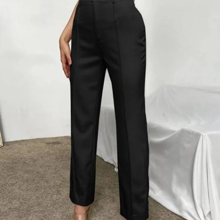 Amélie | Klassieke Hoge Taille Zwarte A-Lijn Broek