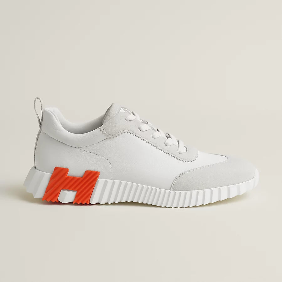 bouncing-sneaker-221898ZH94-side-wm-4-0-0-900-900_g Hermes Bouncing - White/orange - Afbeelding 1